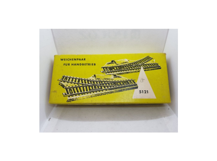 Paire D'aiguillages Manuels Märklin 5121 H0 - Voie M - Dans Emballage D'origine - Occasion Bon état