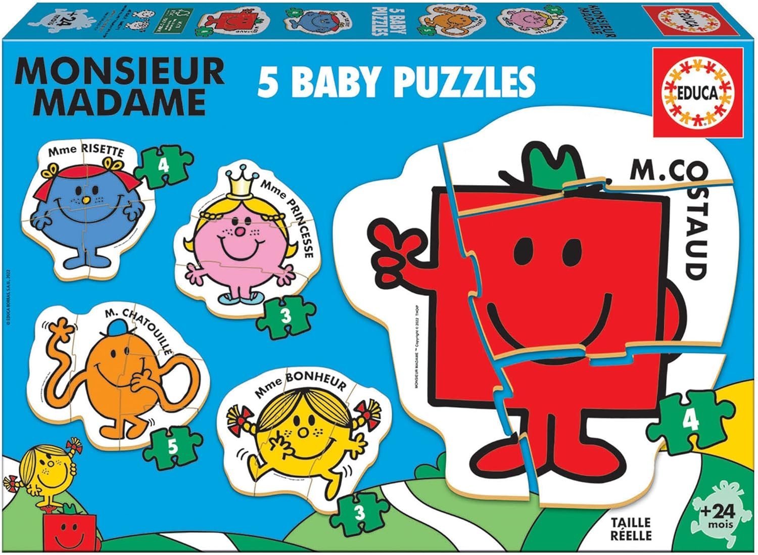 Educa - Baby Puzzles Monsieur Madame. Lot de 5 Puzzles progressifs pour ...
