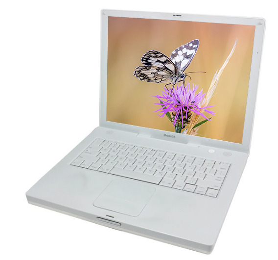 美品 Apple iBook 4G A1134 Apple iBook G4 A1134 14'' 1.42GHz - Ordinateur Portable Vintage