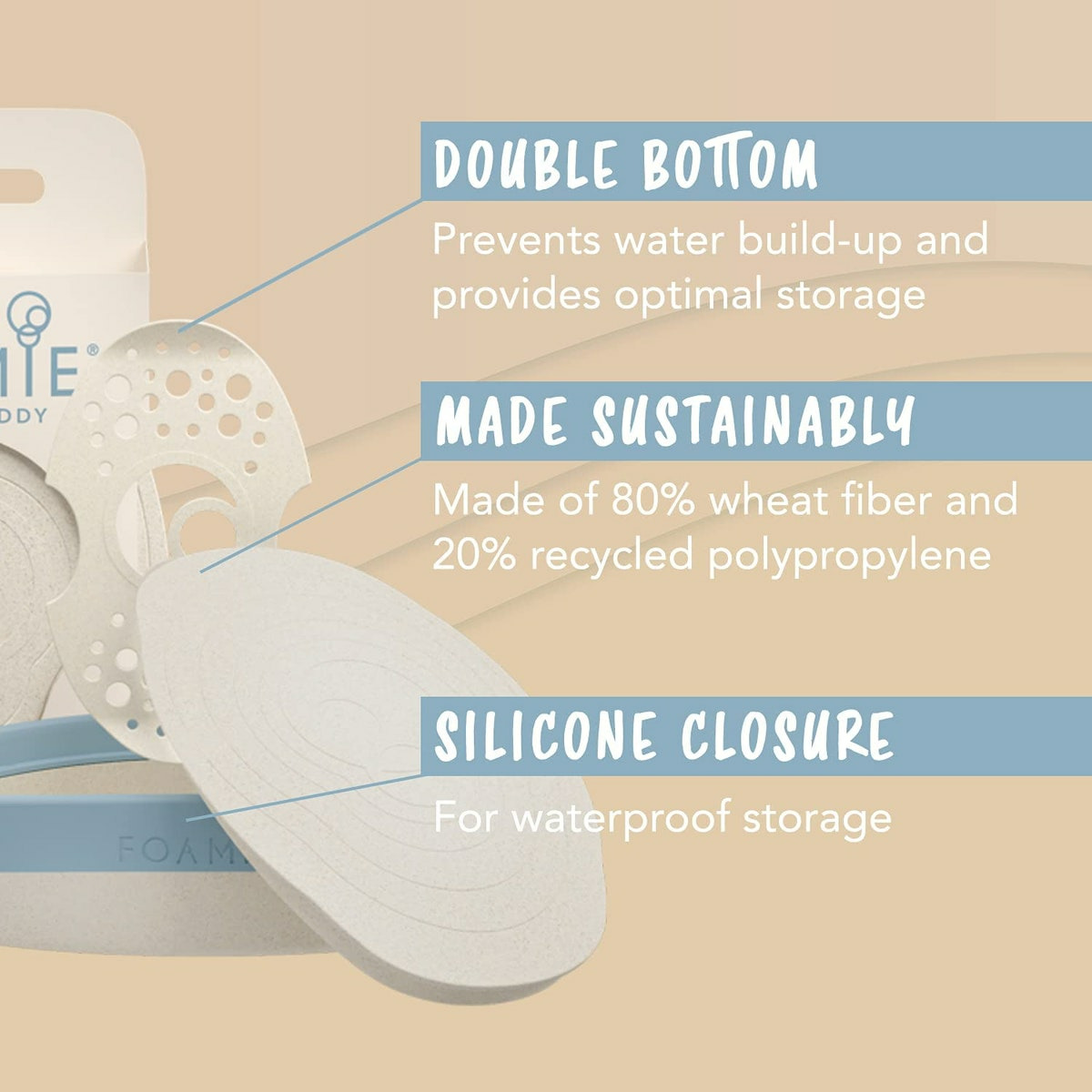 Porte-savon Voyage Boîte Voyage étanche - Porte-savon écologique Pour Shampooings Solides Foamie Travel Buddy