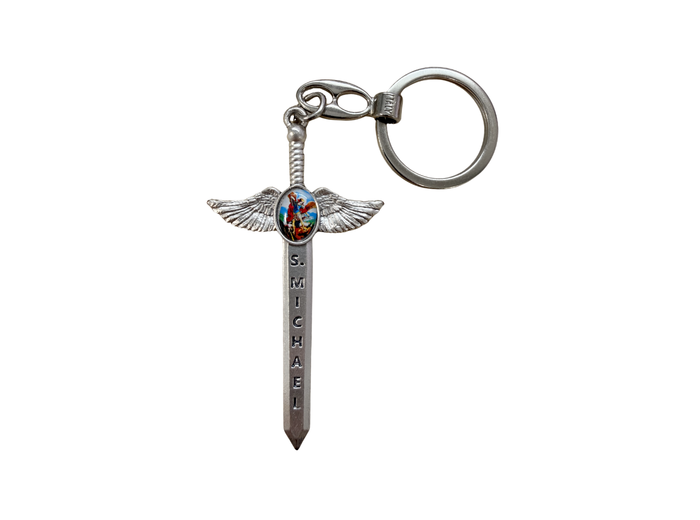 Porte-Clés Résine en Métal 75mm - ÉPÉE SAINT MICHEL