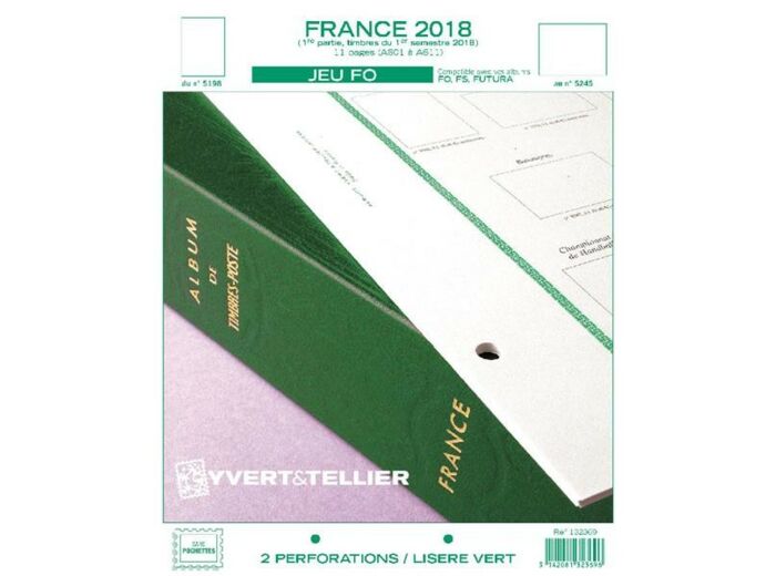 Yvert et Tellier FRANCE FO 2018 1er SEMESTRE (jeux sans pochettes)