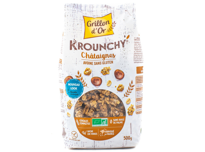 Céréales Déjeuner Krounchy Châtaigne Bio 500g