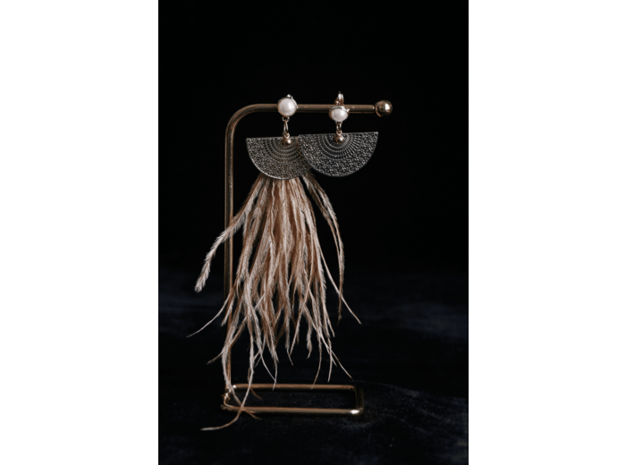 Boucles d'oreilles - Modèle Océanie chocolat