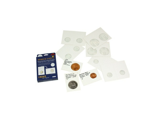 25 REBECK COIN ETUIS AUTOCOLLANT DIAM 17.5 MM (lindner)