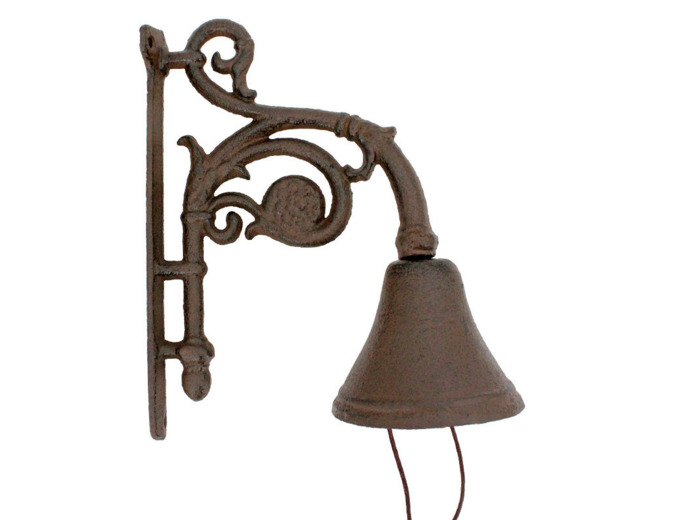 Cloche carillon en fonte 18x11x23cm