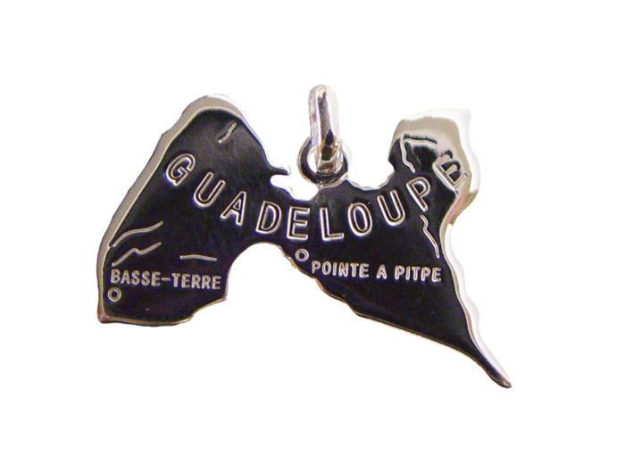 Pendentif en Argent 925 - CARTE GUADELOUPE