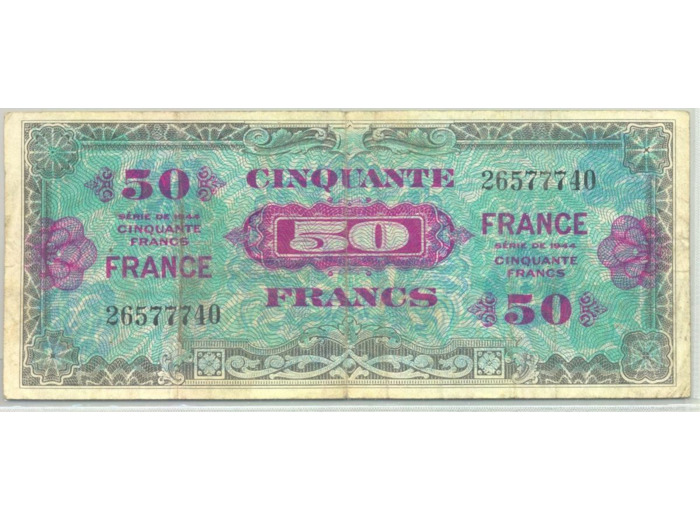 FRANCE 50 FRANCS Type FRANCE 1945 SANS SERIE TB+ 740