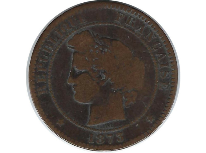 FRANCE 10 CENTIMES CERES 1873 K TB-