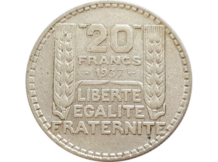 FRANCE 20 FRANCS TURIN 1937 TTB (G852) N3
