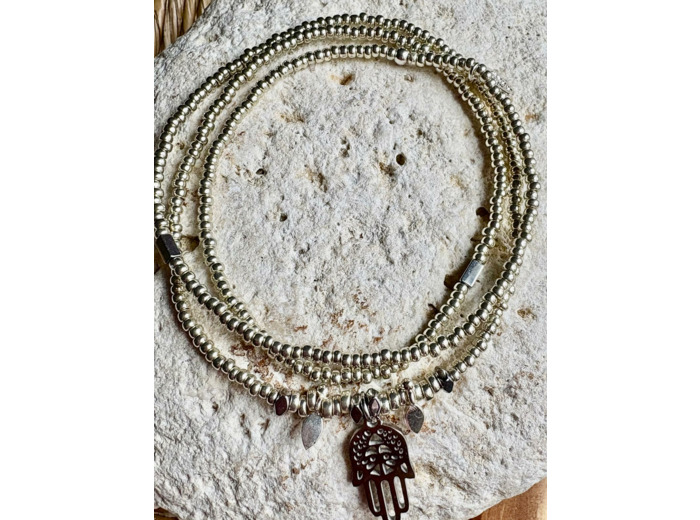 BRACELET MULTIRANGS SAMIRA SILVER