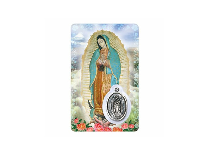 Carte-prière avec insertion ND de GUADALUPE- espagnole