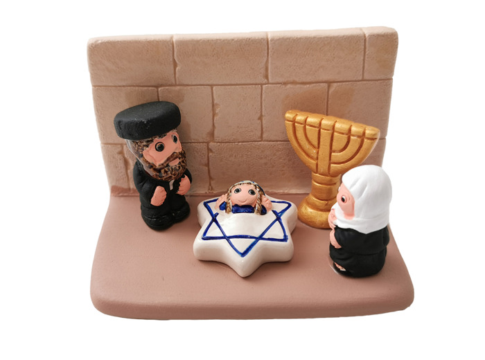CRECHE en céramique BLOC 8x7cm- ISRAEL