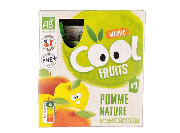 Cool Fruits Pomme 4x90g Bio