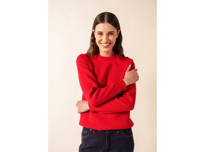 Pull marin uni Rochefort Femme en laine