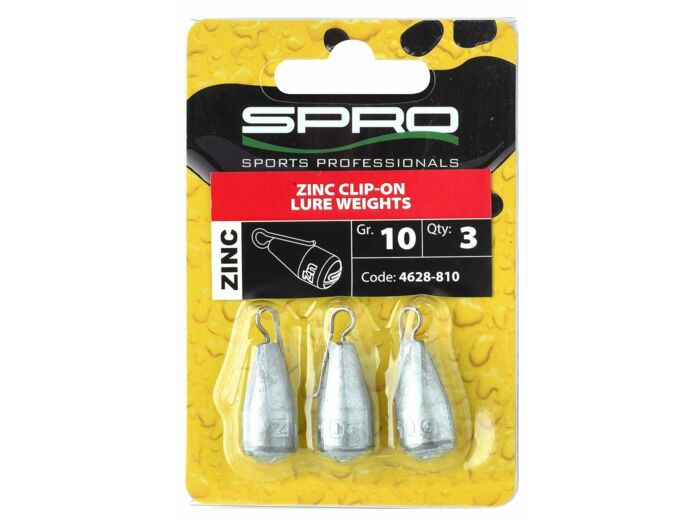 zinc clip on lure weight spro