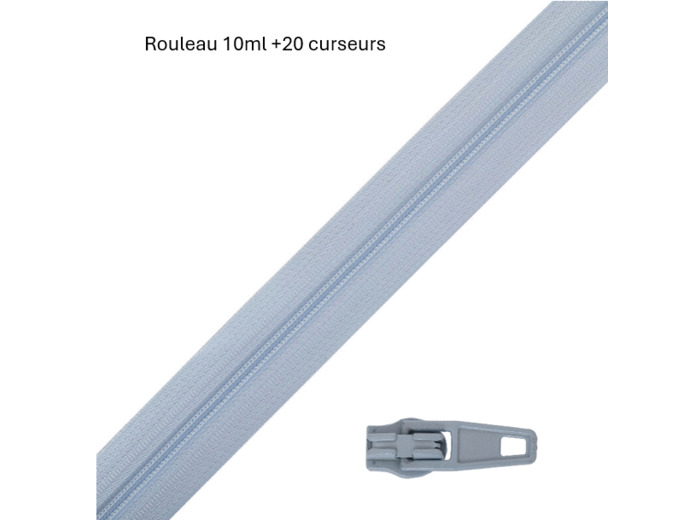 Rouleau Fermeture 10ml en 4mm bleu ciel N3-259