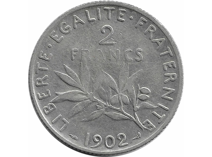 FRANCE 2 FRANCS SEMEUSE 1902 TB+(G532)