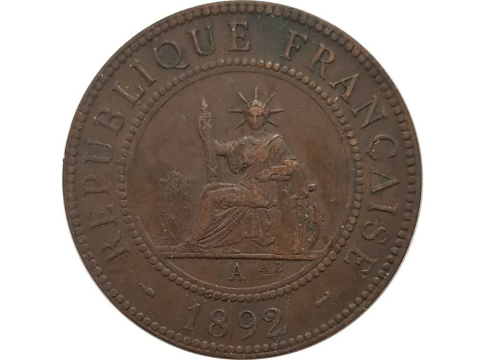 INDOCHINE 1 CENTIME 1892 A TTB
