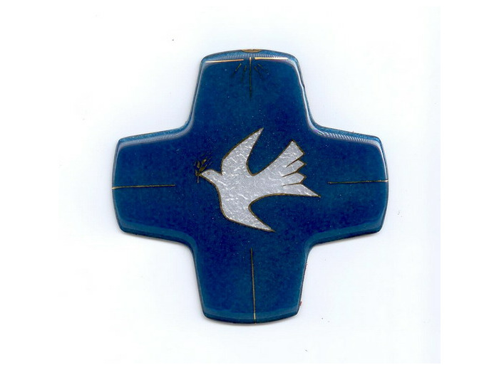 Croix SAINT ESPRIT 9,7x9,7cm - EMAUX DU LIBAN