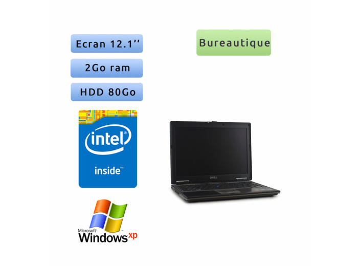 Dell Latitude D430 - Windows XP - 1.22Ghz 2Go 80Go - 12.1 - Grade B - Ordinateur Portable PC