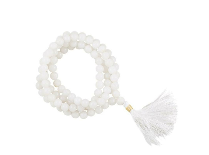 Mala Agate blanche 108 perles