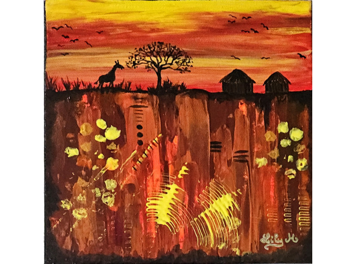 Tableau 3D 20x20 cm Série "Home Sweet Home" #3
