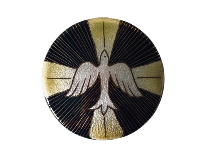 CROIX AU ST ESPRIT 8,3x8,3cm - EMAUX DU LIBAN