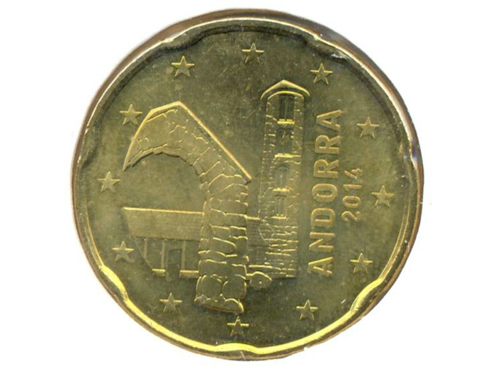 ANDORRE 2014 20 CENTIMES SUP