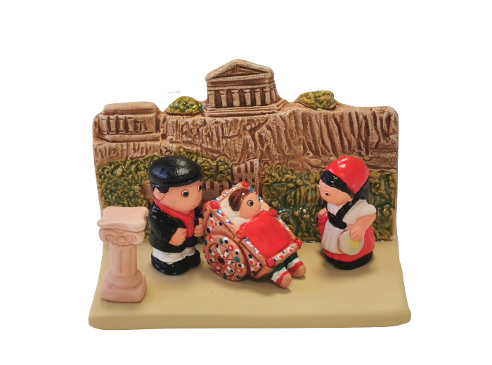 CRECHE en céramique BLOC 8x7cm- TURQUIE