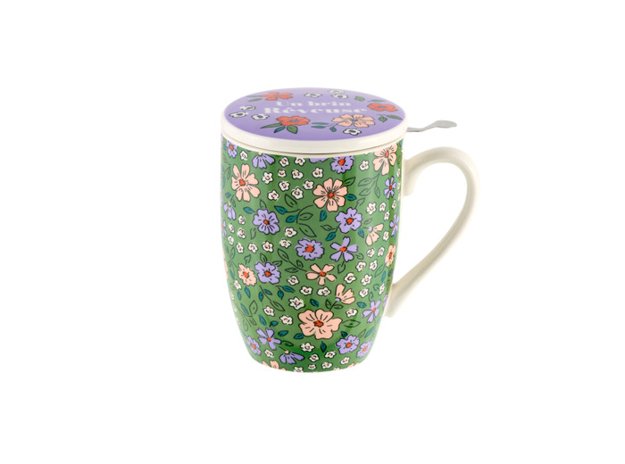 TISANIERE EN PORCELAINE un brun rêveuse