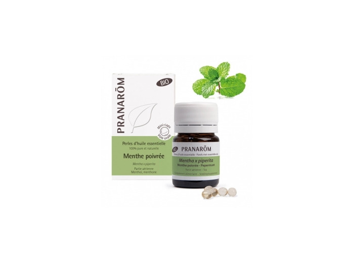 Perles d'huile essentielle Menthe poivrée Bio 60 perles