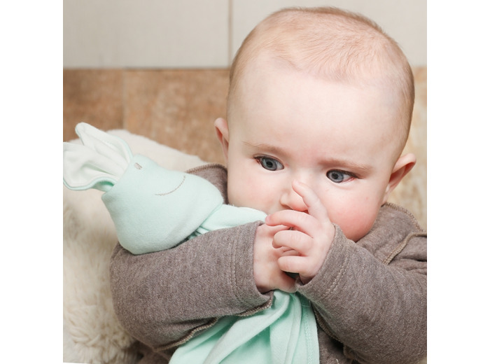 Doudou pour bébé en coton bio