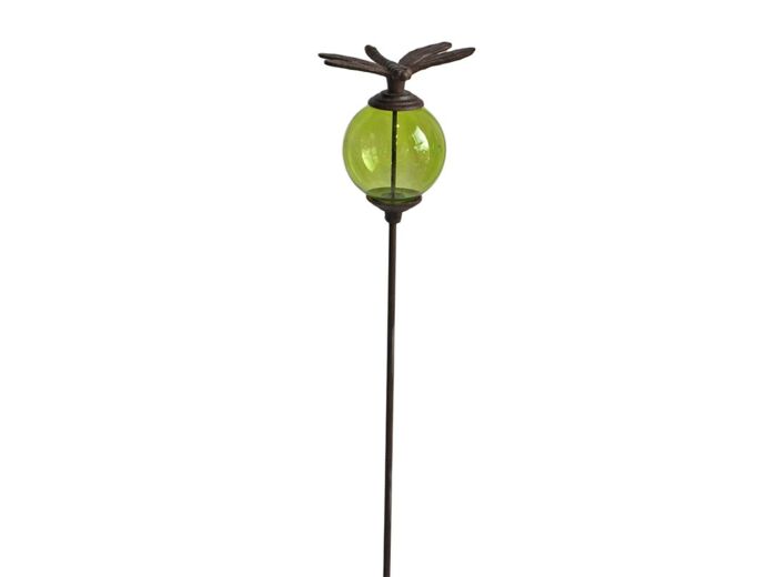 Tuteur boule libellule vert 10x117cm