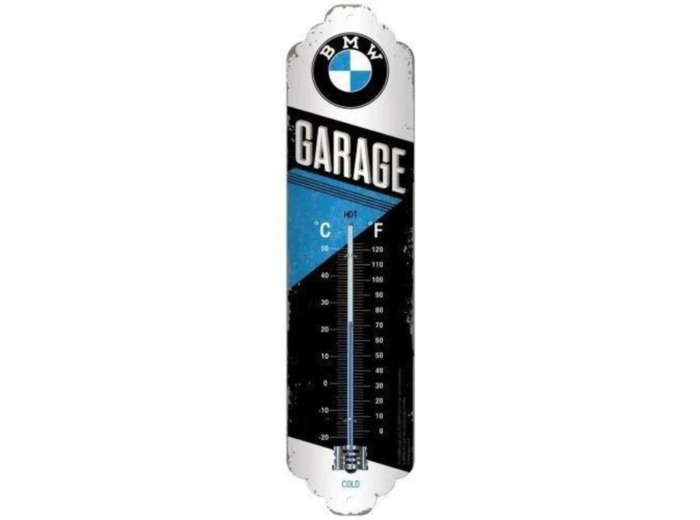 Thermomètre rétro BMW, Garage - 7 x 28 cm.