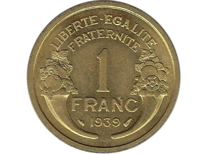 FRANCE 1 FRANC MORLON 1939 SUP N2