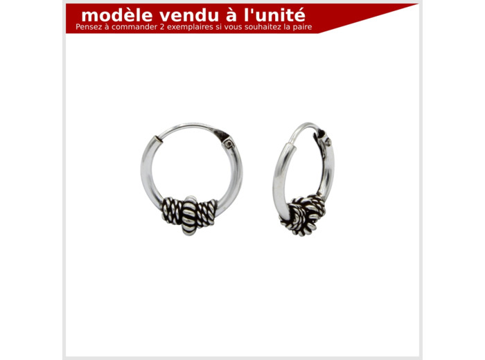 Créole ethnique en argent 925