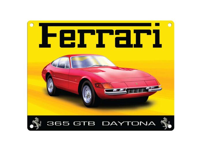 Plaque Métal Ferrari 365 GTB Daytona - 30 x 40 cm.