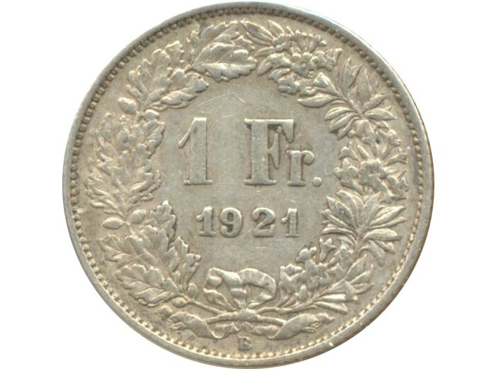 SUISSE 1 FRANC 1921 B TTB N2