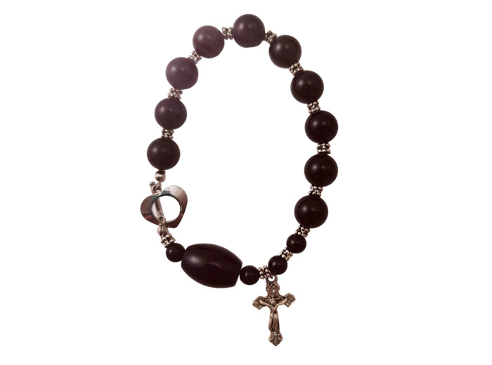 Bracelet pierre véritable sur Chaîne Argentée