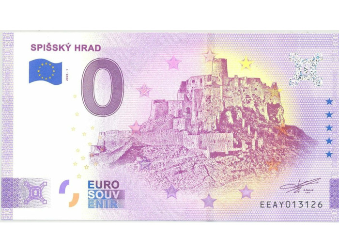 SLOVAQUIE 2020-1 SPISSKY HRAD BILLET SOUVENIR 0 EURO TOURISTIQUE  NEUF