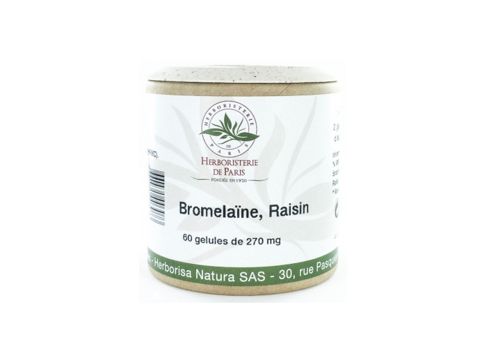 Bromélaine Marc de raisin 60 Gélules