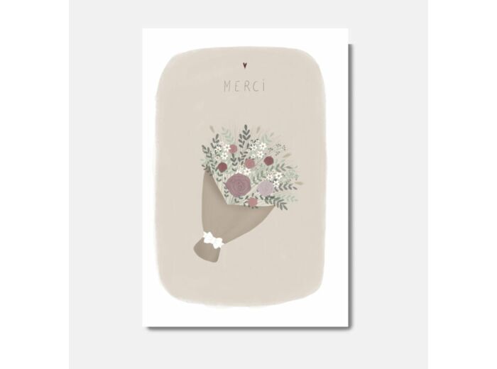 Carte Merci Bouquet de Fleurs - Pascale Editions
