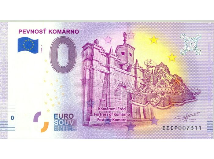 SLOVAQUIE 2020-1 PEVNOST KOMARNO BILLET SOUVENIR 0 EURO TOURISTIQUE  NEUF