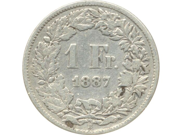 SUISSE 1 FRANC 1887 B TB N1