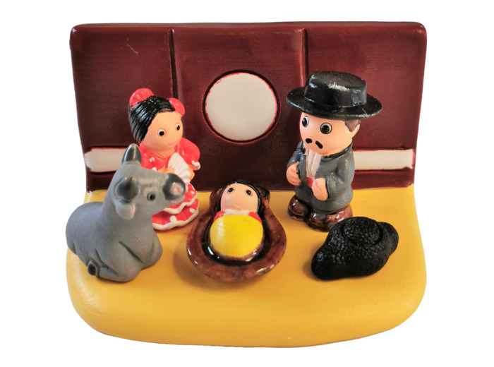CRECHE en céramique BLOC 8x7cm- ESPAGNE