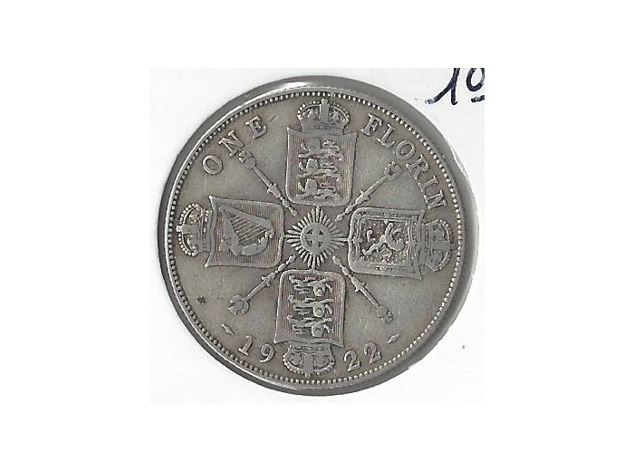 GRANDE BRETAGNE 2 SHILLING /1 FLORIN 1922 TB+