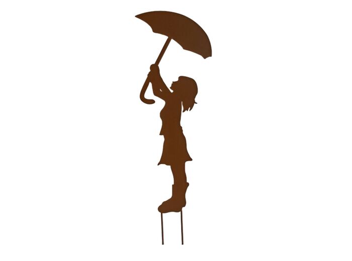 Silhouette petite fille parapluie 26x1x81cm