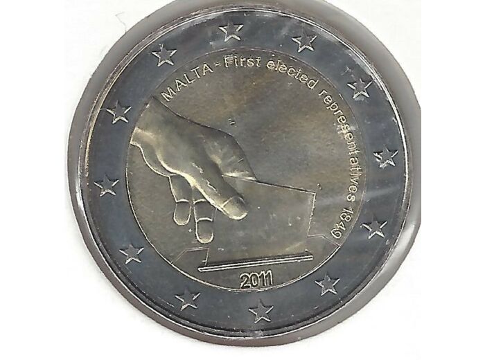 MALTE 2011 2 Euro COMMEMORATIVE Election des premiers representants en 1849