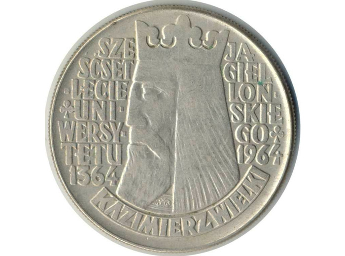 POLOGNE 10 ZLOTYCH 1964 TTB
